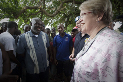 Special Representative for Liberia Meets Voters during Run-Off Election