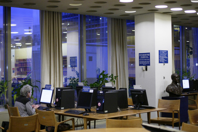 Inside Dag Hammarskjöld Library at UN Headquarters