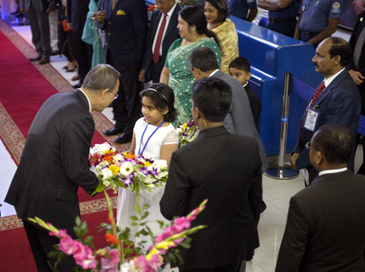 Secretary-General Arrives in Dhaka, Bangladesh