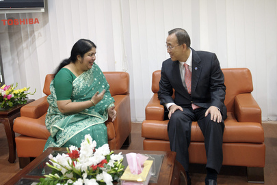 Secretary-General Meets Bangladesh State Minister for Women's Affairs