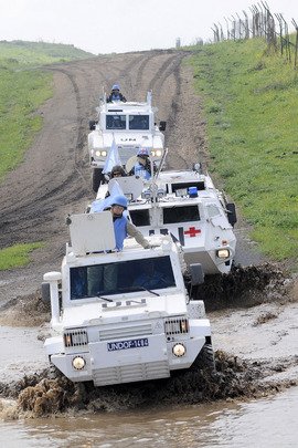 UNDOF Peacekeepers Patrol Golan Heights