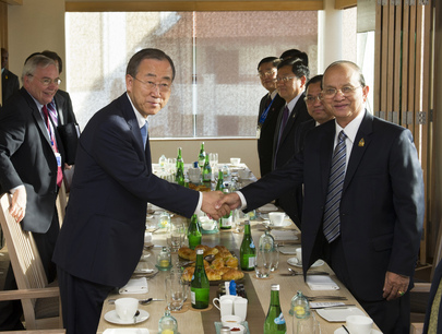 Secretary-General Meets President of Myanmar in Bali