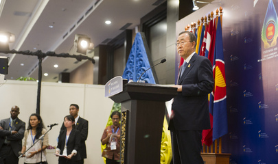 Secretary-General Speaks to Press at ASEAN Summit in Bali