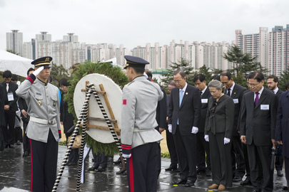Secretary-General Visits UN Memorial Cemetery in Republic of Korea