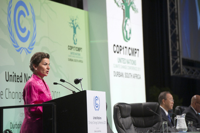 Secretária Executiva da Convenção Quatro das Nações Unidas sobre Mudanças Climáticas (UNFCCC), Christiana Figueres. Foto: ONU/Mark Garten