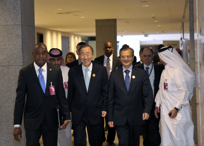 Secretary-General Meets Lebanese Foreign Minister in Doha 
