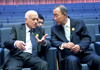 Secretary-General Meets Head of Arab League in Doha