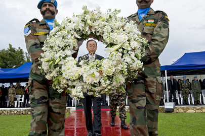 Secretary-General Lays Wreath for Fallen Peacekeepers in Lebanon