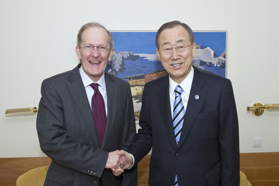 Secretary-General Meets Former General Assembly President in Davos