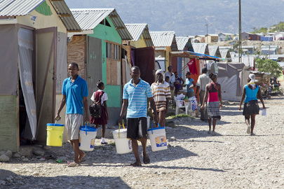 Security Council Mission to Haiti Visits Camp for Internally Displaced