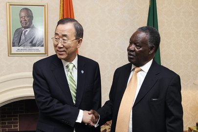 Secretary-General Meets President of Zambia in Lusaka