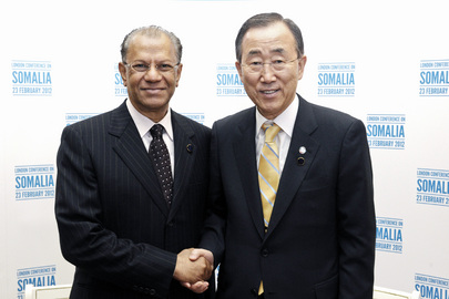 Secretary-General Meets Prime Minister of Mauritius at London Conference on Somalia