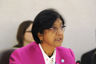 A Alta Comissária de Direitos Humanos da ONU, Navi Pillay. (ONU/Violaine Martin).