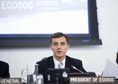 Presidente do ECOSOC, Miloš Koterec. (ONU / Mark Garten)