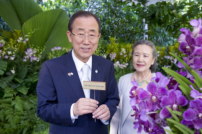 Singapore Names Orchid after Secretary-General and Wife
