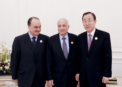 Secretary-General Meets Arab League Chief and Deputy Joint Representative on Syria