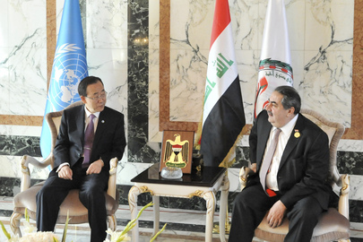 Secretary-General Meets Iraqi Foreign Minister in Baghdad