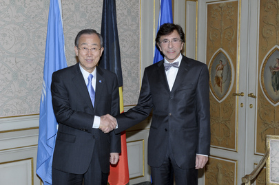 Secretary-General Meets Belgian Prime Minister in Brussels