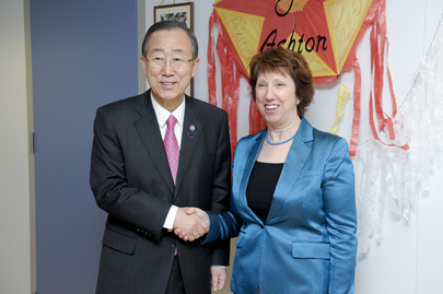 Secretary-General Meets E.U. High Representative for Foreign Affairs