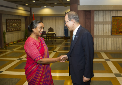 Secretary-General Meets Indian Parliament Speaker