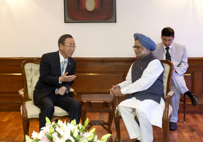 Secretary-General Meets Indian Prime Minister in New Delhi
