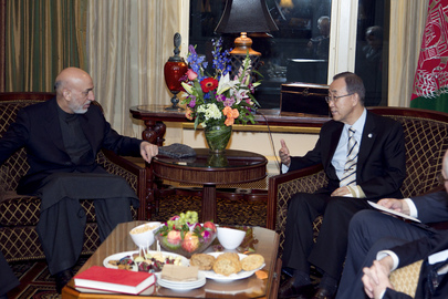 Secretary-General Meets President of Afghanistan at NATO Summit in Chicago