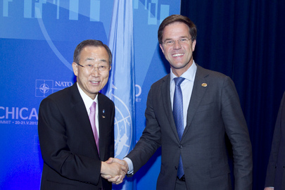 Secretary-General Meets Netherlands Prime Minister at NATO Summit in Chicago