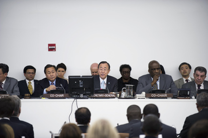 Ban Ki-moon durante a rodada da Rio+20 que teve início no dia 29 de maio. (UN Photo/Mark Garten) Ban Ki-moon durante a rodada da Rio+20 que teve início no dia 29 de maio. (UN Photo/Mark Garten)