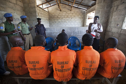 UN Officers Work with Liberian Prison Monitors