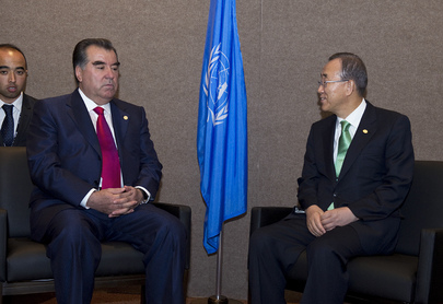 Secretary-General Meets President of Tajikistan at Rio+20