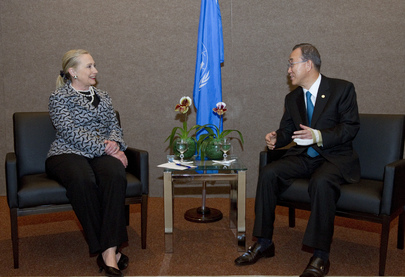 Secretary-General Meets U.S. Secretary of State at Rio+20