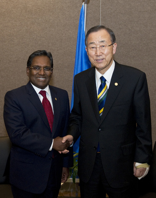 Secretary-General Meets President of Maldives at Rio+20