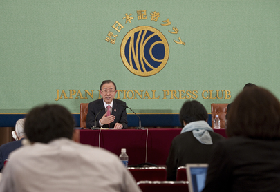 Secretary-General Meets Japanese Press in Tokyo