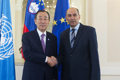 Secretary-General Meets Prime Minister of Slovenia