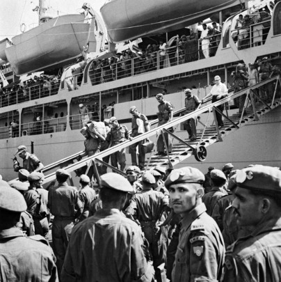 Disembarkation of Indian Troops Recalled from the Congo