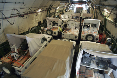 Cargo Airplane Unloads at Air Force Base in Abidjan
