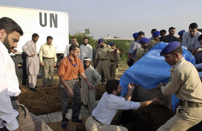 UN Staff and Son Killed in Pakistan Quake Buried