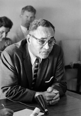 Dr. Ralph J. Bunche Holds Press Conference in Leopoldville