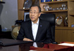 Secretary-General Shoots Video Message in Office