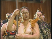 Selected frame from video story 
UN / CLARK MAORI CEREMONY
	