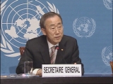 Selected frame from video story 
GENEVA / BAN KI-MOON
	