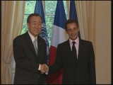 Selected frame from video story 
NEW YORK / SARKOZY 
	