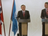 Selected frame from video story 
NORWAY / BAN KI-MOON
	