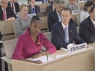 Selected frame from video story 
GENEVA / US HRC 
	