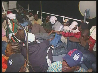 Selected frame from video story 
GENEVA/ ITALY MIGRANTS 
	