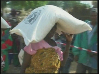 Selected frame from video story 
UN / FOOD AID AT 20-YEAR LOW
	