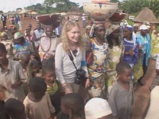 Selected frame from video story 
CAMEROON / MIA FARROW
	