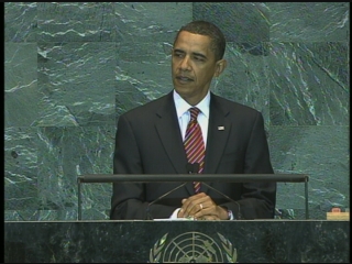Selected frame from video story 
UN / GA OBAMA
	