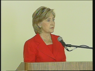 Selected frame from video story 
UN / CLINTON 
	