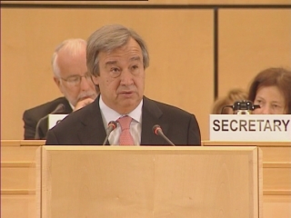 Selected frame from video story 
GUTERRES / GLOBAL TRENDS
	
